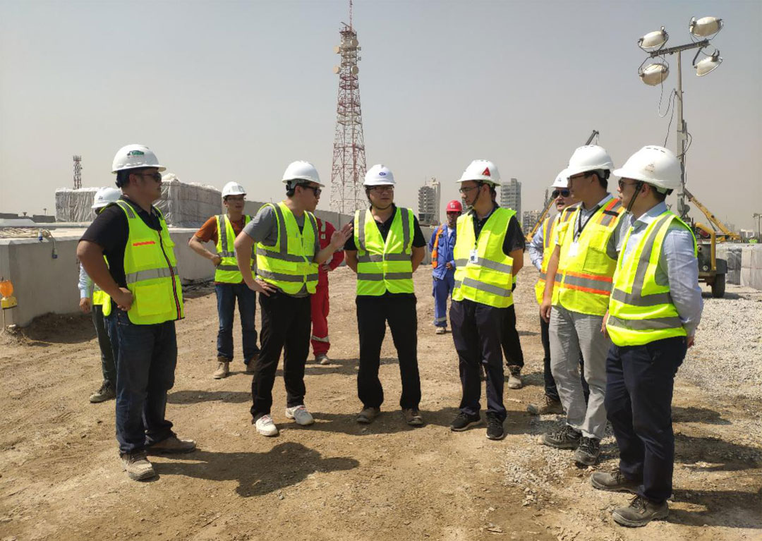 中國(guó)港灣公司領(lǐng)導(dǎo)蒞臨招港國(guó)際公司項(xiàng)目部視察指導(dǎo)工作